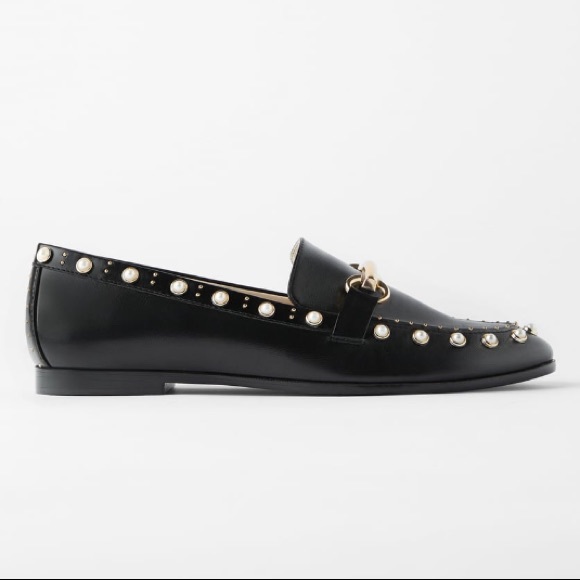 Zara Shoes - NEW!!! Zara Studded Pearl Loafers
